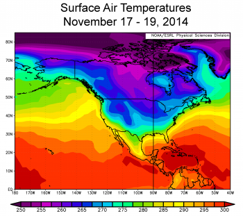 surface air temperatures