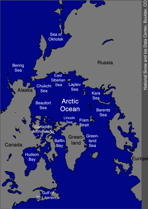 Map of the Arctic Ocean | Arctic Sea Ice News and Analysis