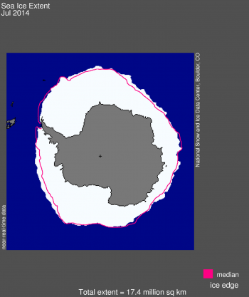 Antarctic sea ice map