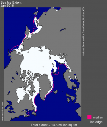 sea ice extent map