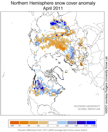 figure 5: snow cover extent and anomaly
