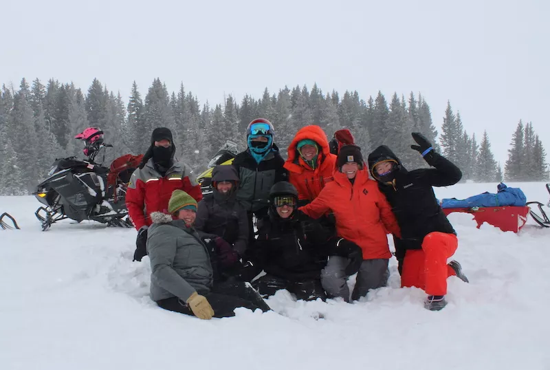 Participants in the Snow Measurement field school