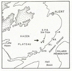 Map of St. Patrick Bay ice caps