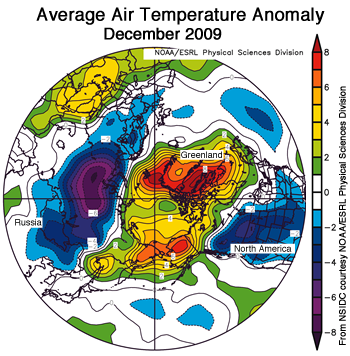 figure 4: air temp map for December 2009