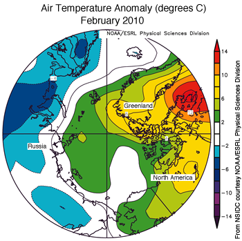 figure 4: air temp map for December 2009