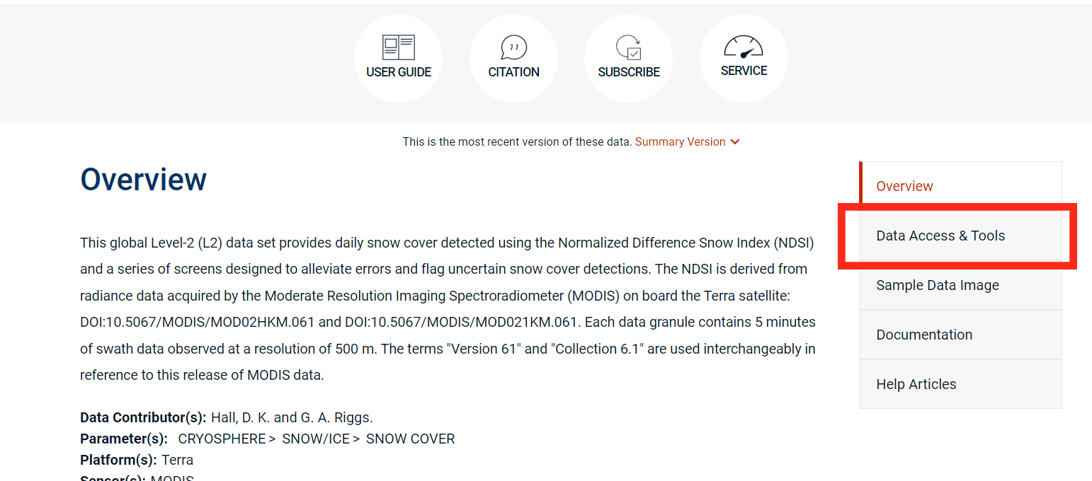 Get Started With NSIDC Data National Snow And Ice Data Center
