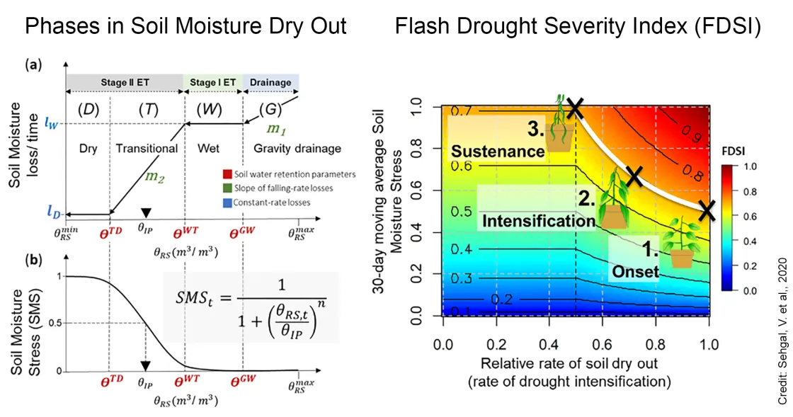 Soil moisture dry out phases and the Flash Drought Severity Index