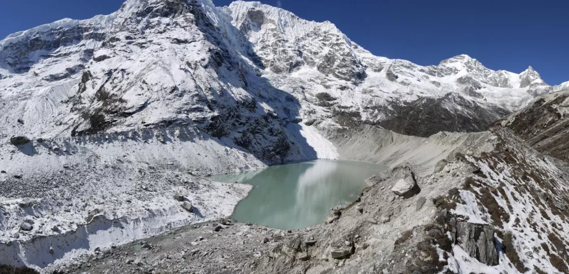 Photograph of glacial lake in Nepal
