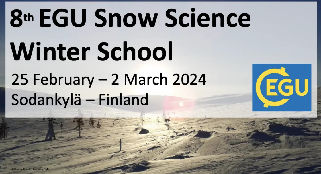 8th EGU snow science winter banner