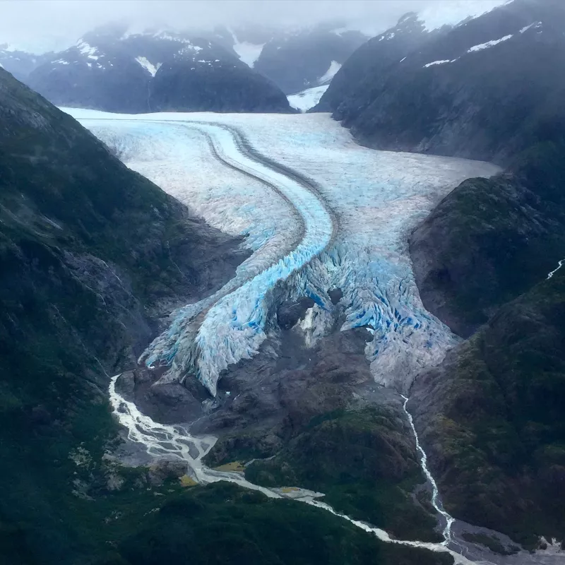 Glacial melt from Glacier in Alaska