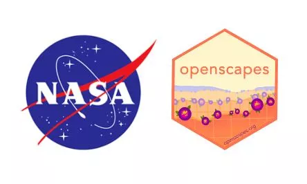 NASA and Openscapes logos