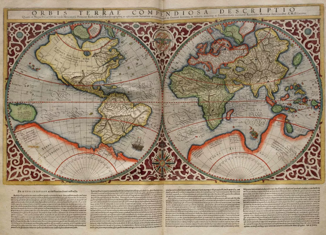 Mercator World Map, 1587