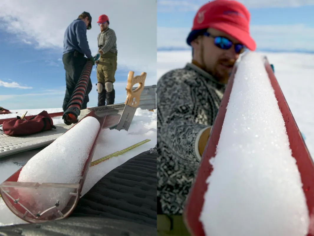 drilling an ice core