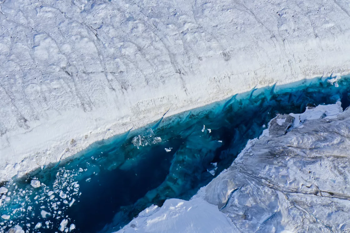 Supraglacial river on Greenland Ice Sheet