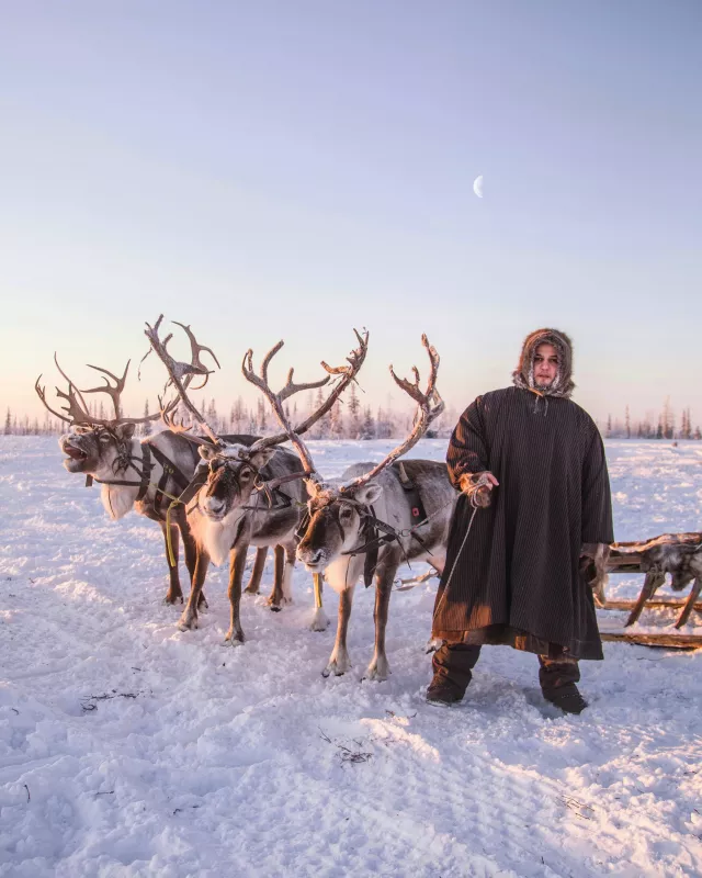 Reindeer herder in Siberia