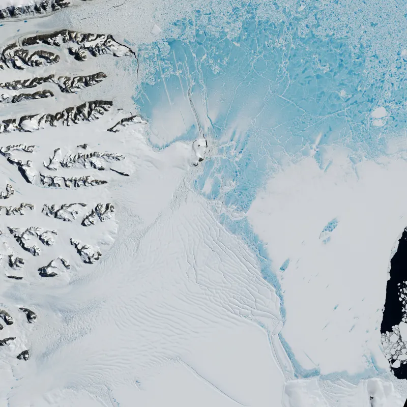 satellite image of Larsen Ice Shelf