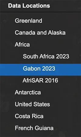 Data Location Menu