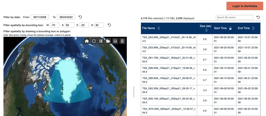 Screenshot showing default Everest screen