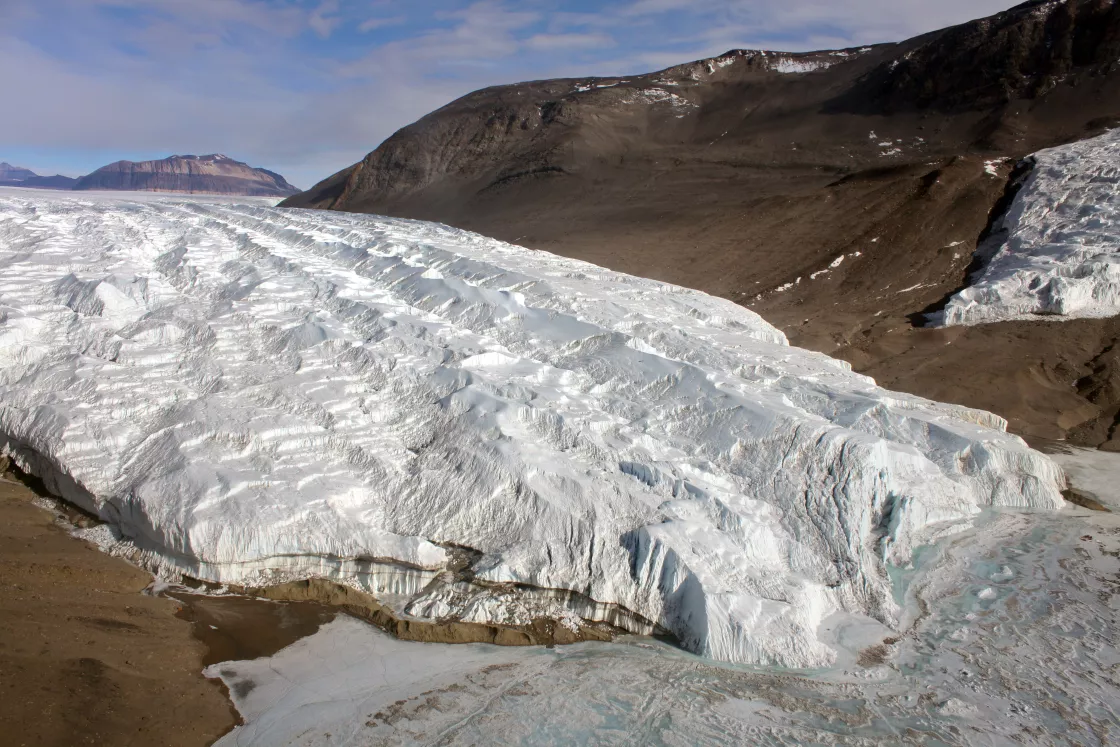 Taylor Glacier in Antarctica as an example of a valley glacier