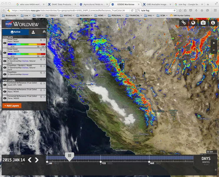 Screenshot of SMAP soil moisture data visualized in Worldview