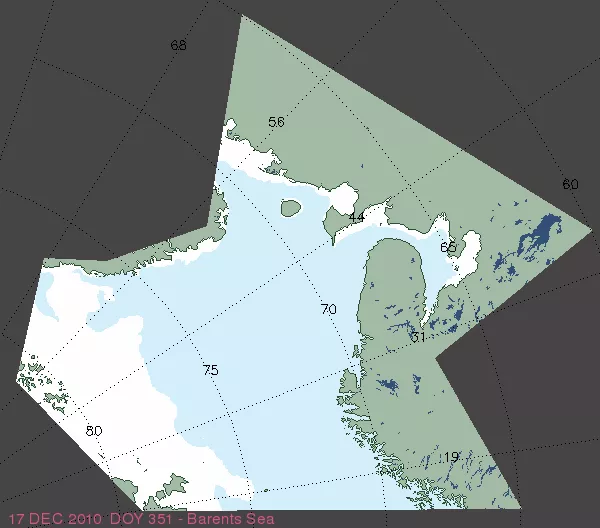 sea ice edge in the Barents Sea