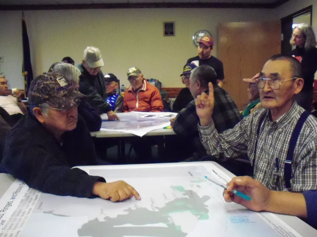 Elders participate in a mapping session