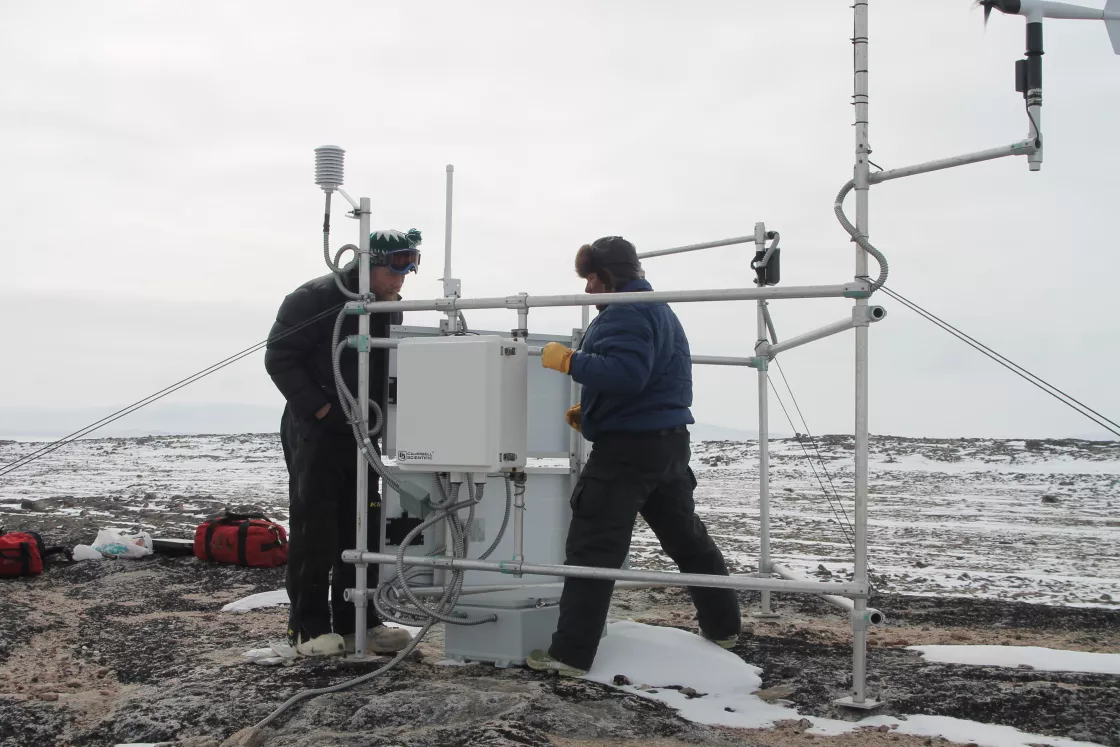 Annual maintenance of weather instruments at Ailaktalik station