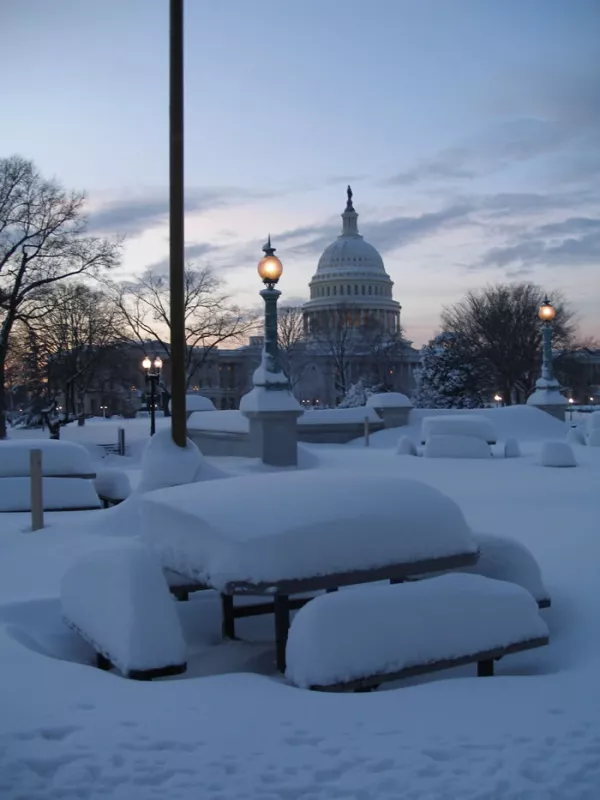 snow in Washington, D.C.