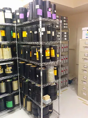 Stored canisters at NSIDC.