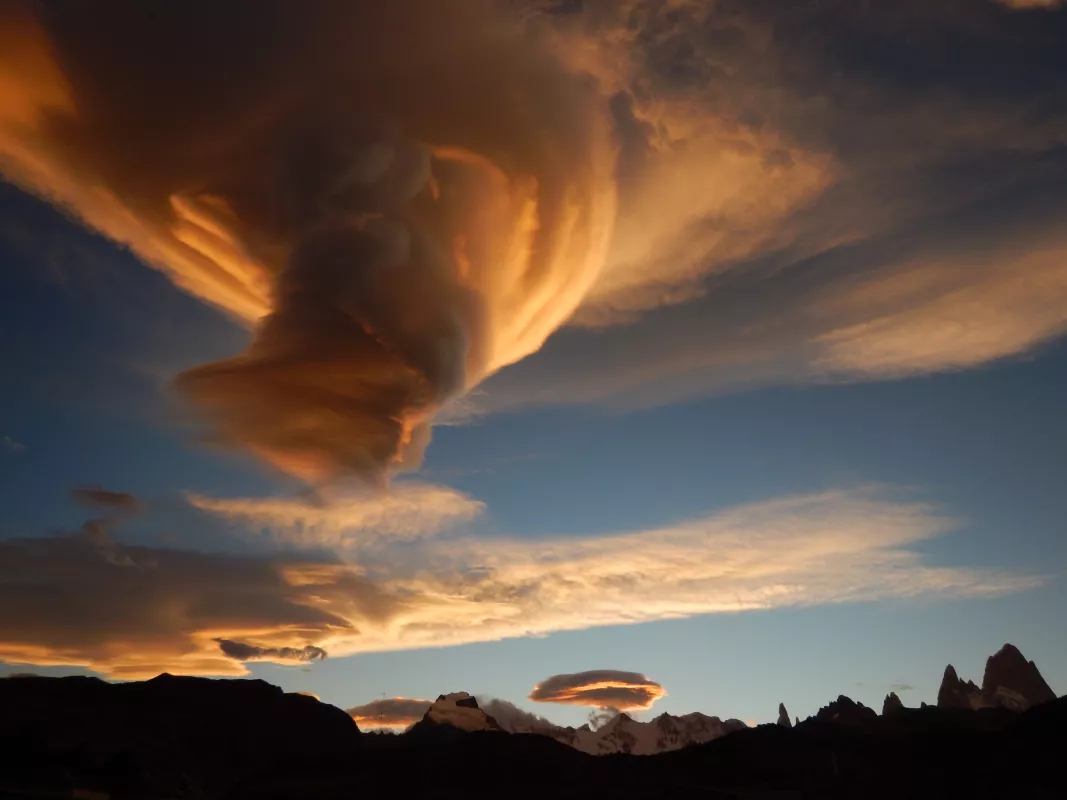 Foehn clouds over Patagonia, South America