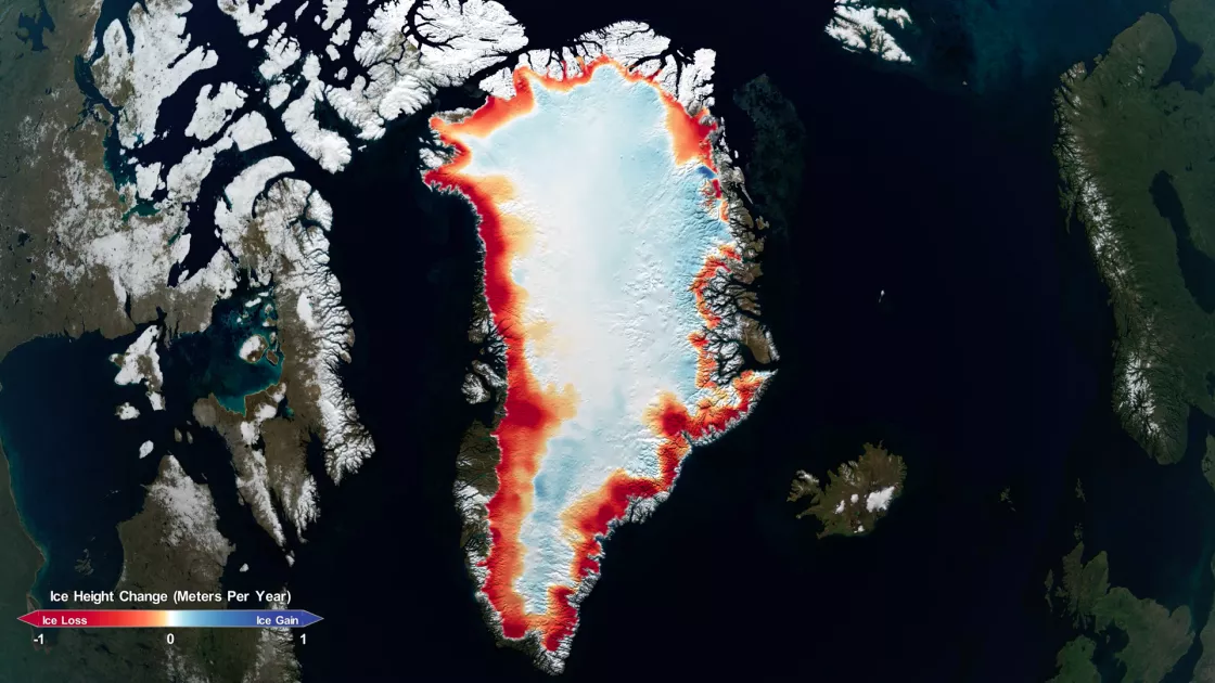 Greenland Ice Sheet ice loss from 2003 to 2019