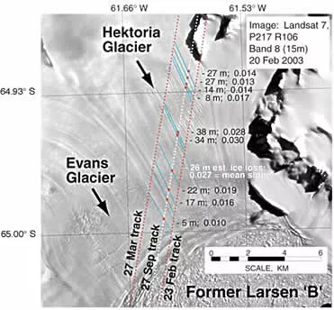 Hektoria Glacier map
