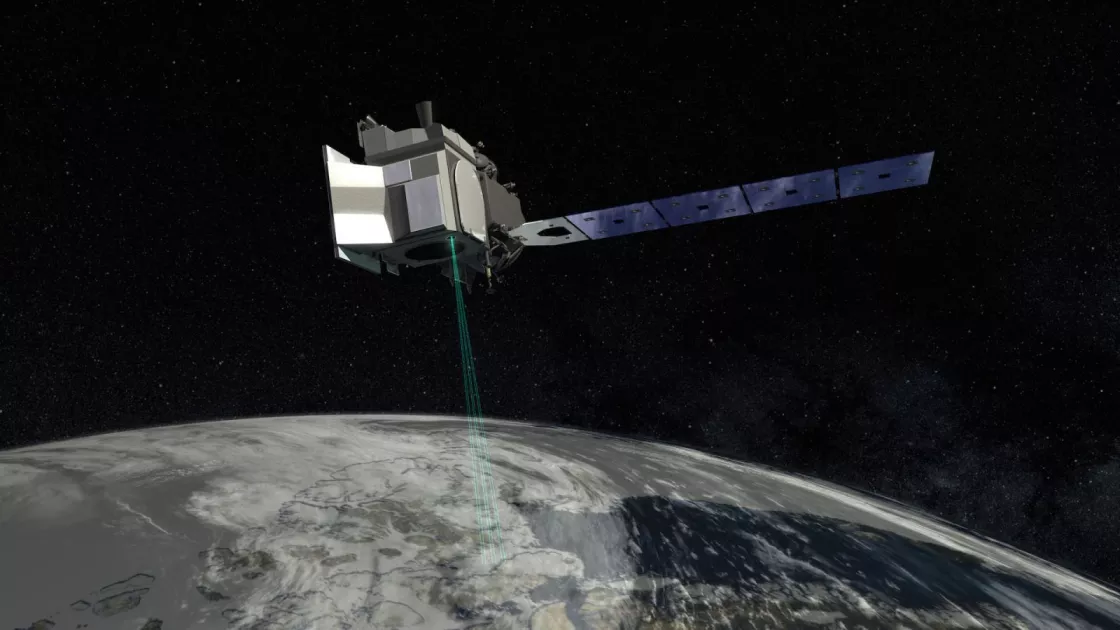 Artist concept of ICESat-2. Credit: The NASA Goddard Space Flight Center