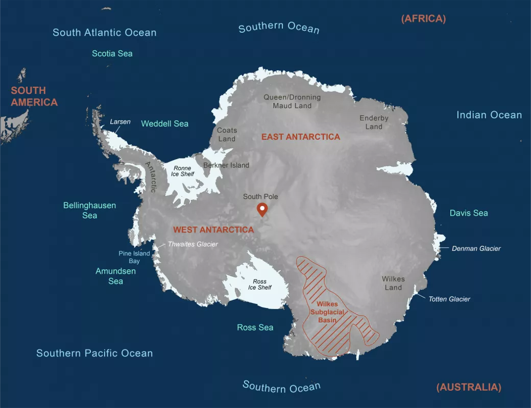 Antarctic locator map