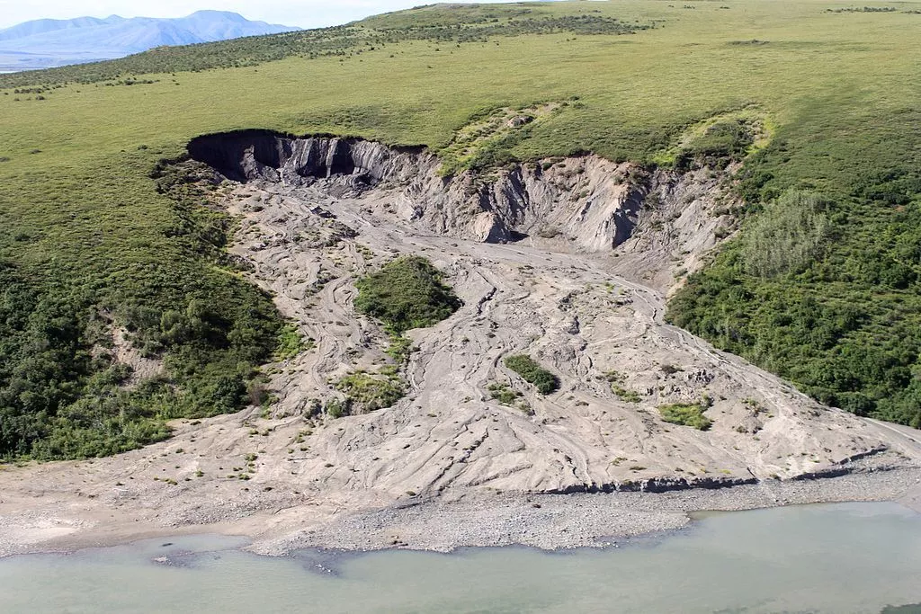 Permafrost-thaw landslide