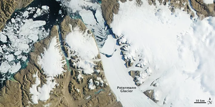 Petermann Glacier calving
