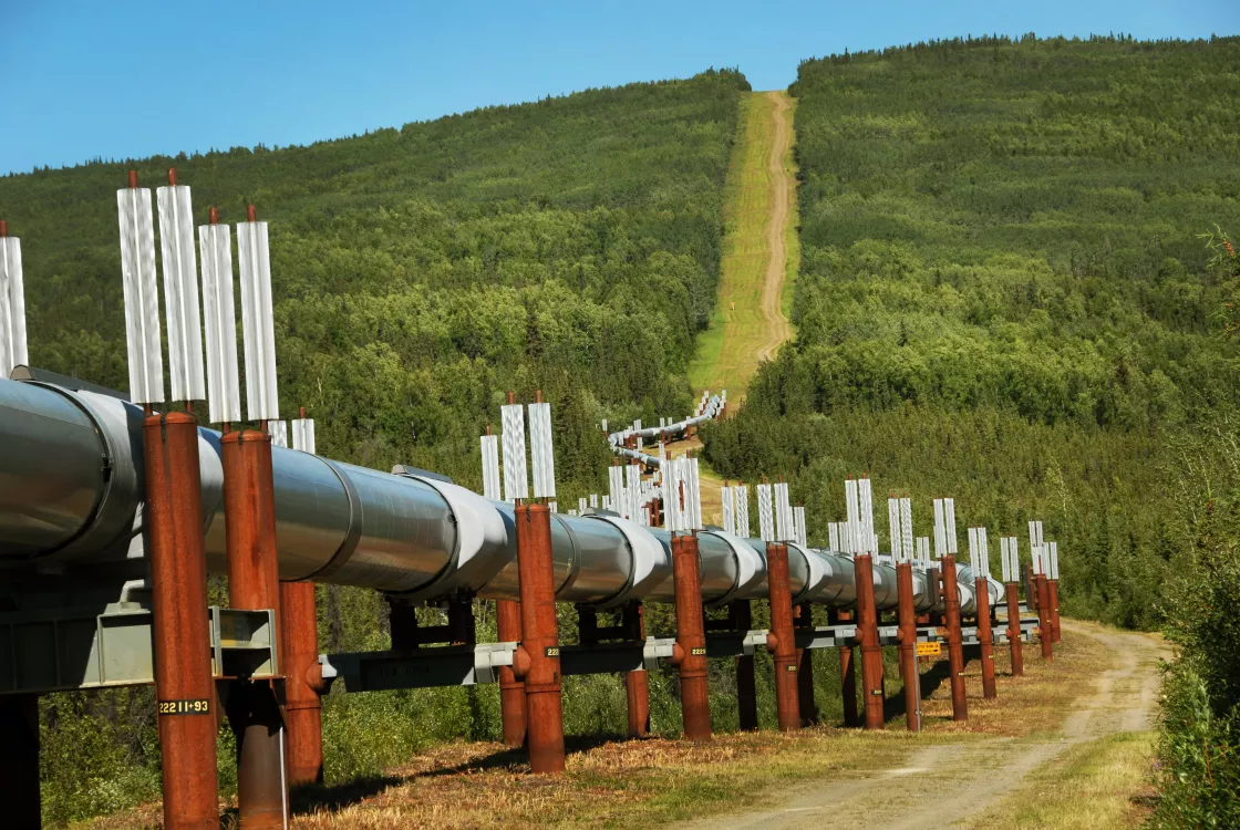 Photo of Alaskan pipeline