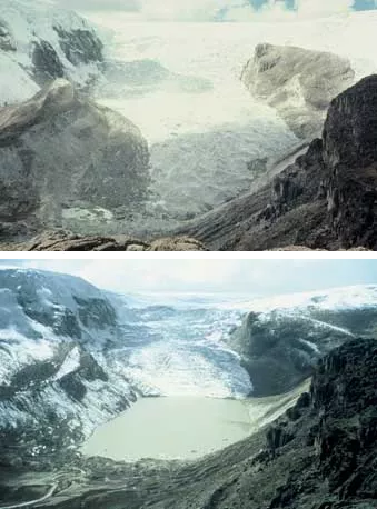 1978 photograph of Qori Kalis Glacier, Peru