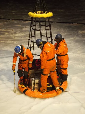 Researchers drill into Antarctic sea ice