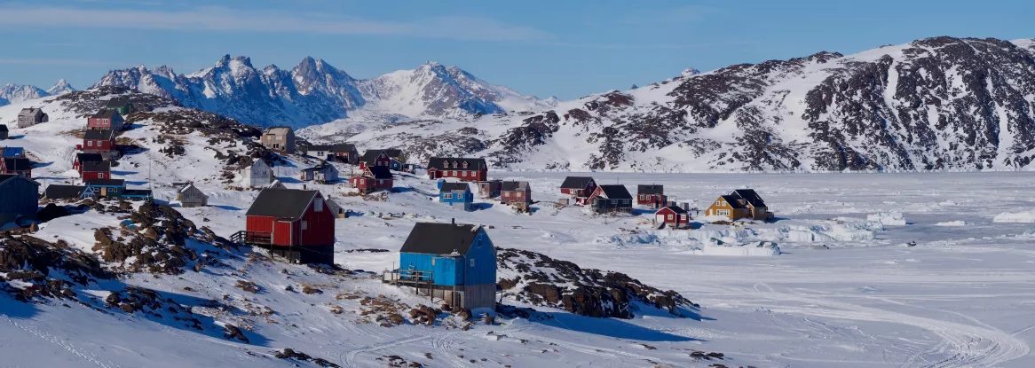 Coastal Greenland town