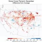 Snow cover anomaly map