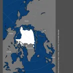 Arctic sea ice minimum extent on September 10, 2025