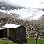 Research huts in mountains
