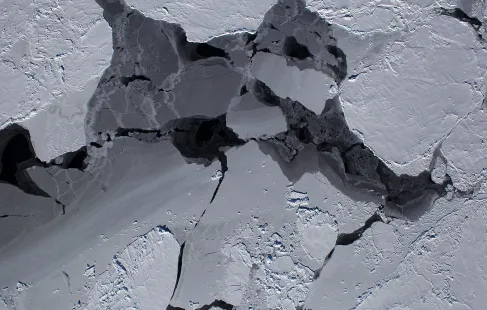 Satellite image of Antarctic sea ice