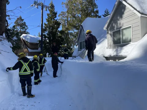 CAL FIRE assisting with snow removal