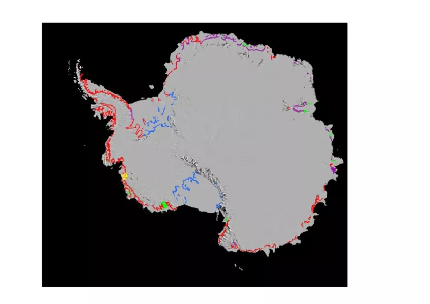 Antarctic grounding lines Antarctic grounding lines