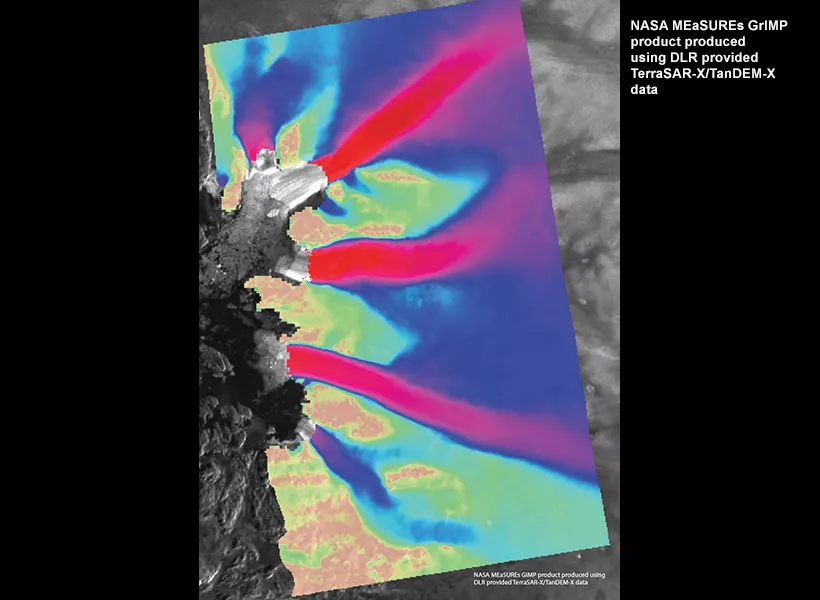 Ice velocity map