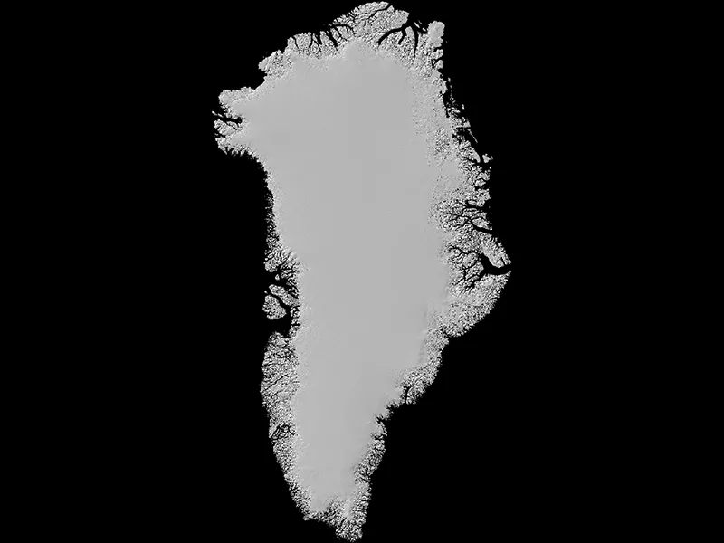 Greenland digital elevation map