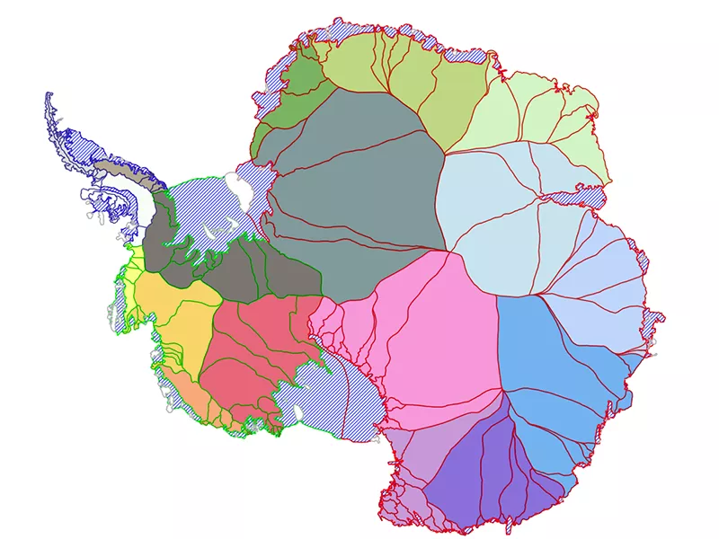 Antarctica shapefile map Antarctica shapefile map