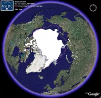 Google Earth map of sea ice extent